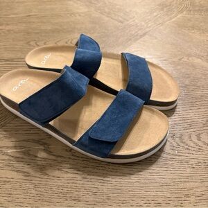 Ara Women's Serra Sandals Size 42 EU slip on slide white high soft bed 11-11.5